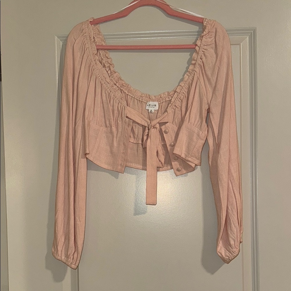 Pink Ruffled Women's Top